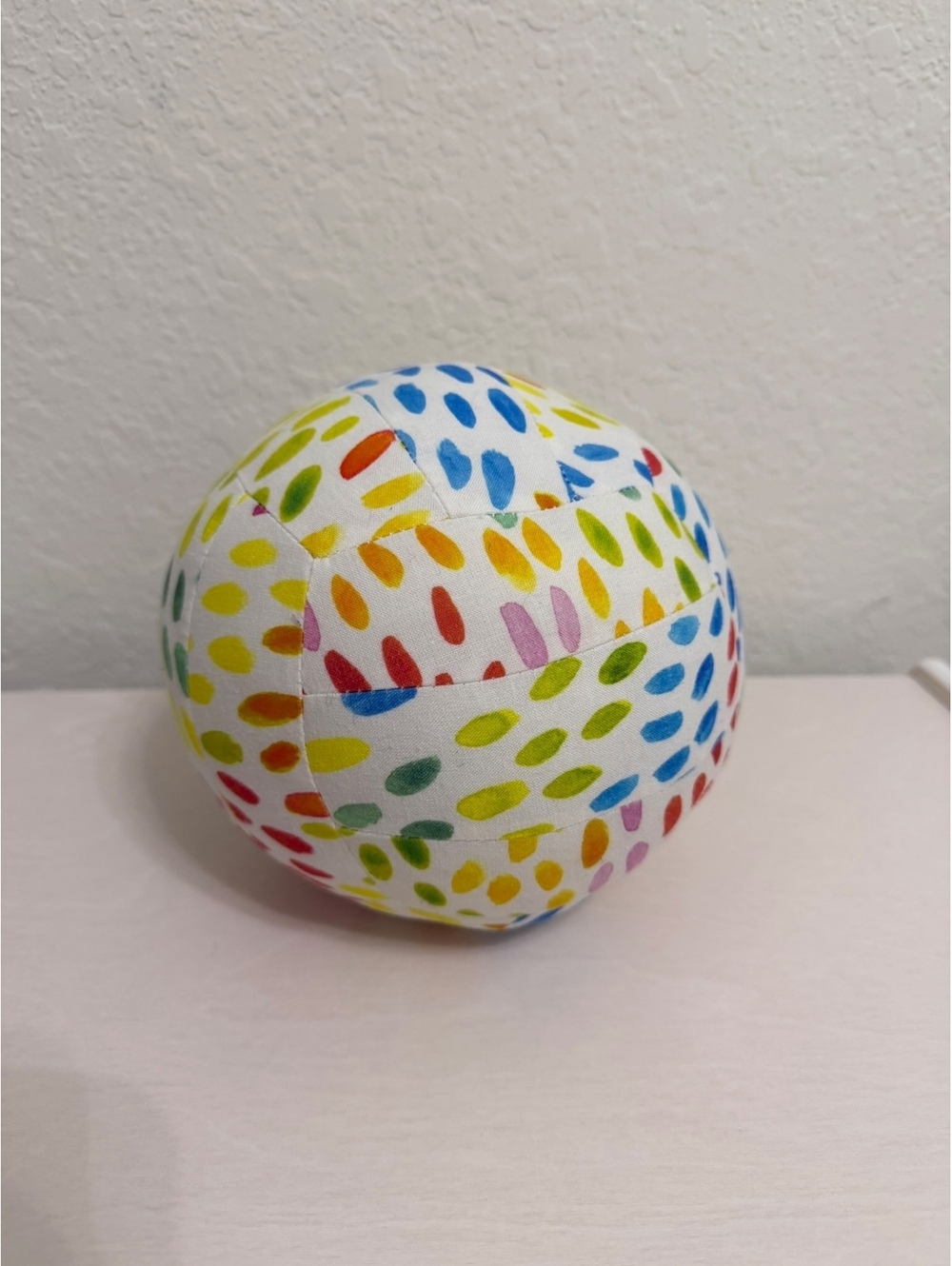 Lovevery Organic Cotton Rainbow Colorful Soft Ball Large